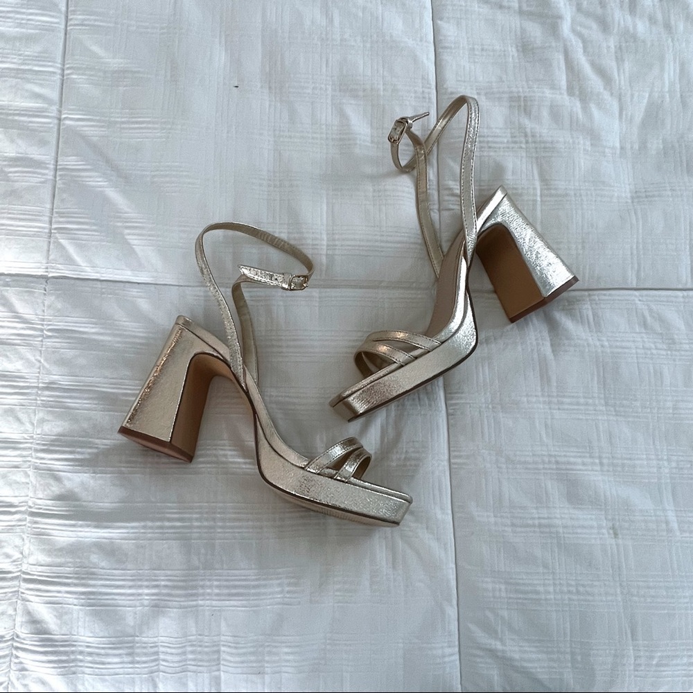 BP GOLD STRAPPY HEELS